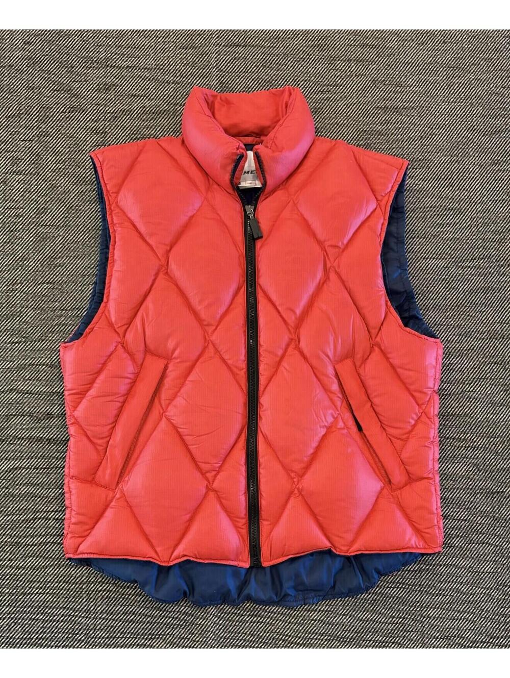 Elements by Couloir Down Ski Vest Men's S Insulated Lined Red Vintage